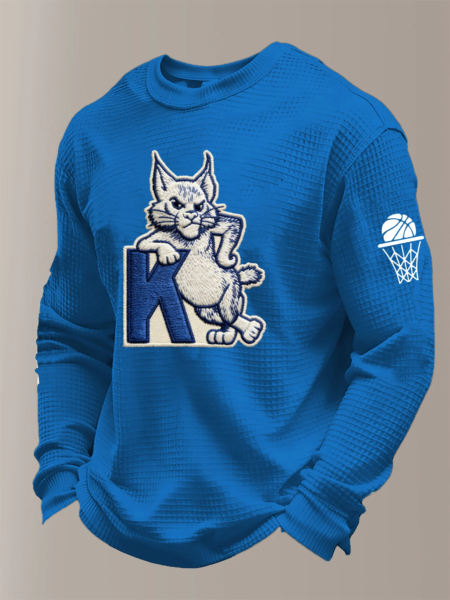 Men's Basketball Waffle Knit Long-Sleeve T-Shirt