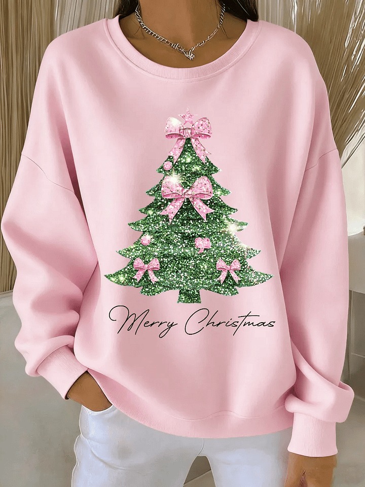 Women's Santa Claus Print Casual Hooded Sweatshirt