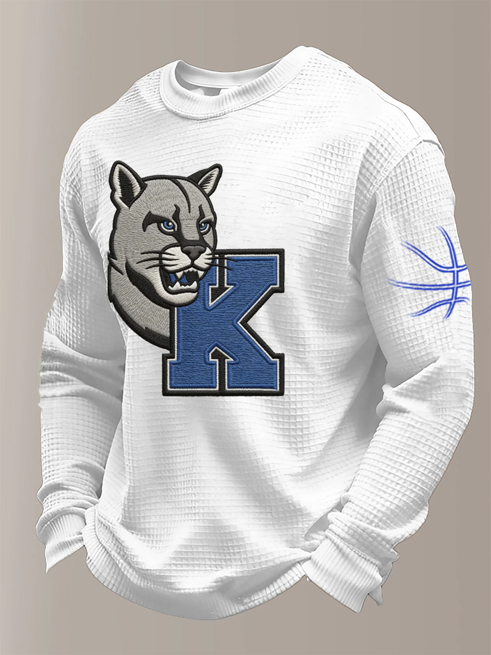 Men's Basketball Waffle Knit Long-Sleeve T-Shirt