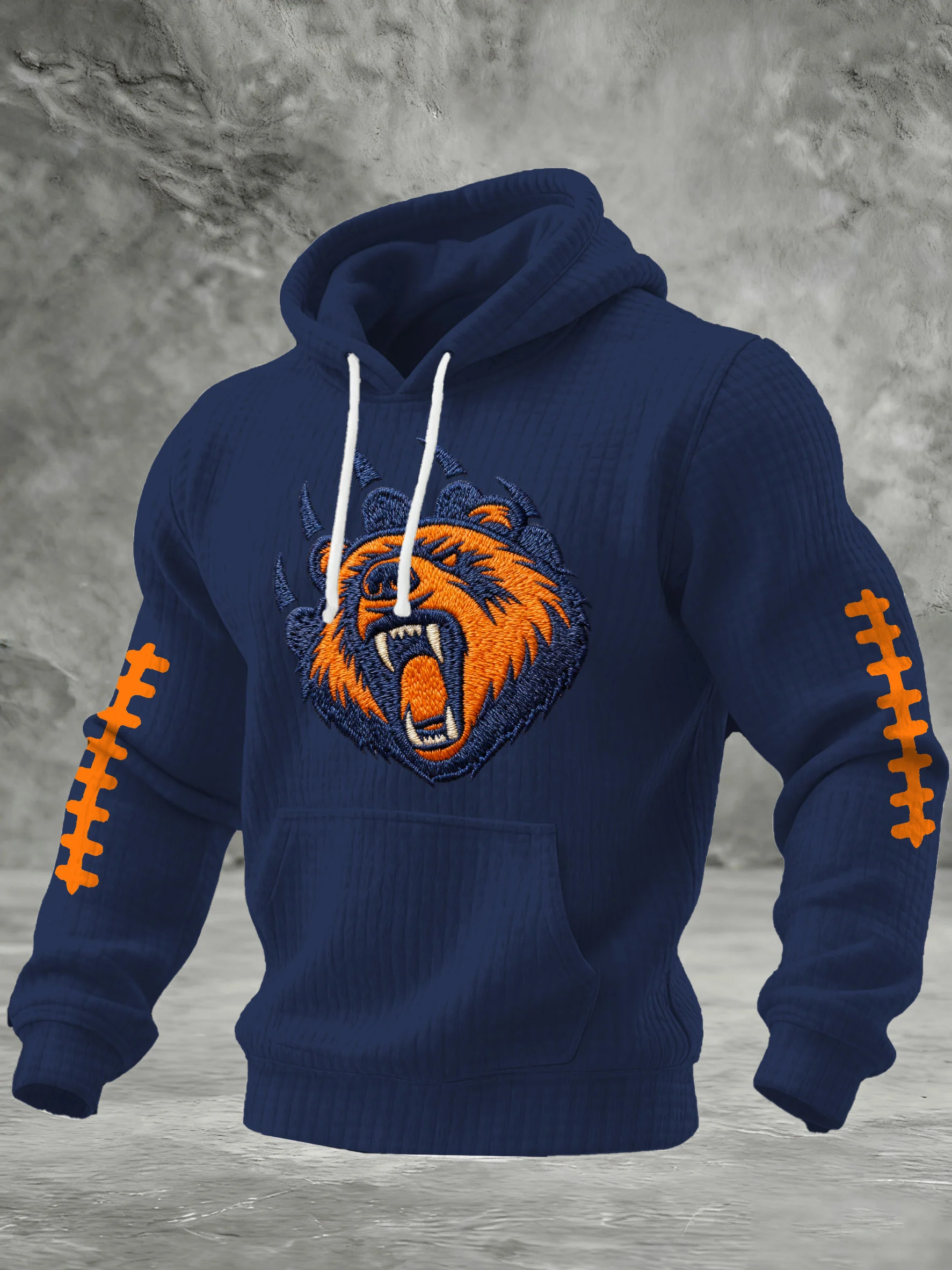 Men'S Football Printed Hooded Sweatshirt