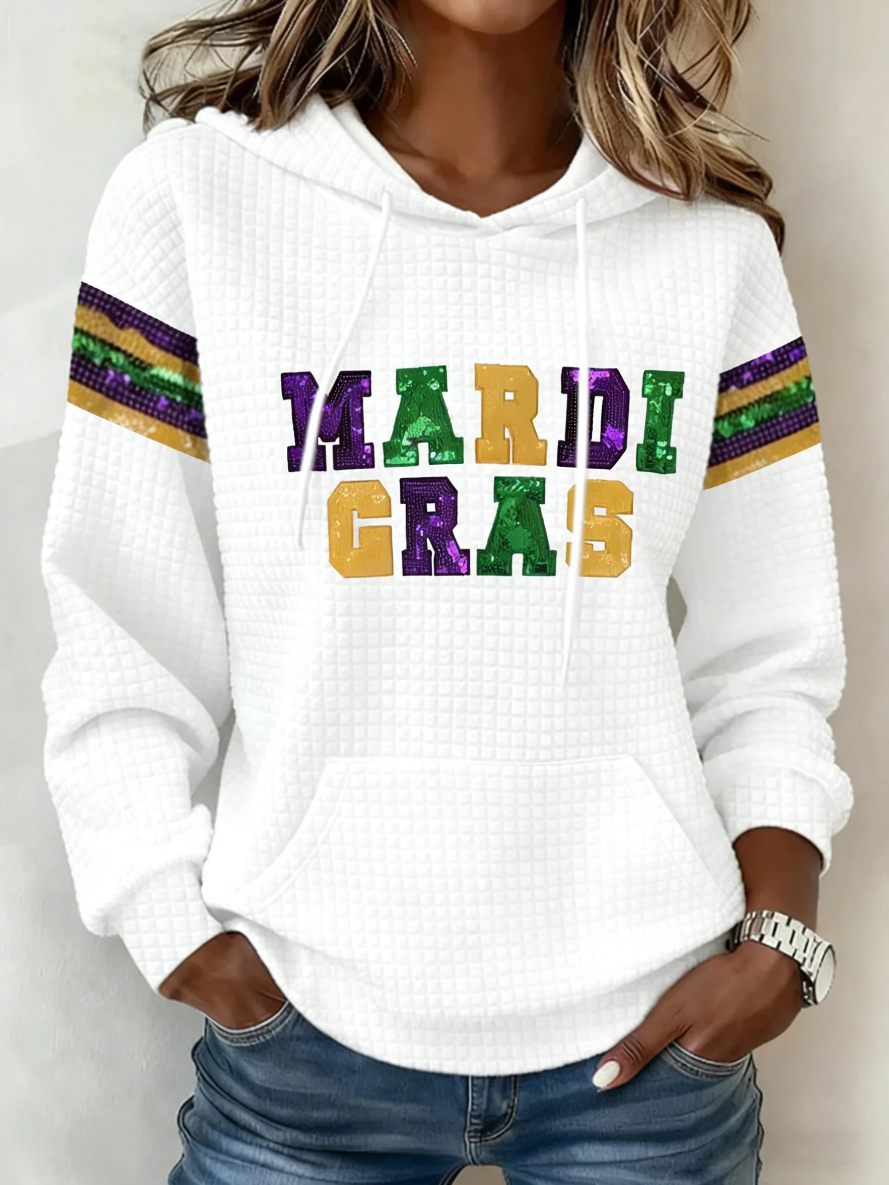 Women'S Casual Carnival Print Hoodie