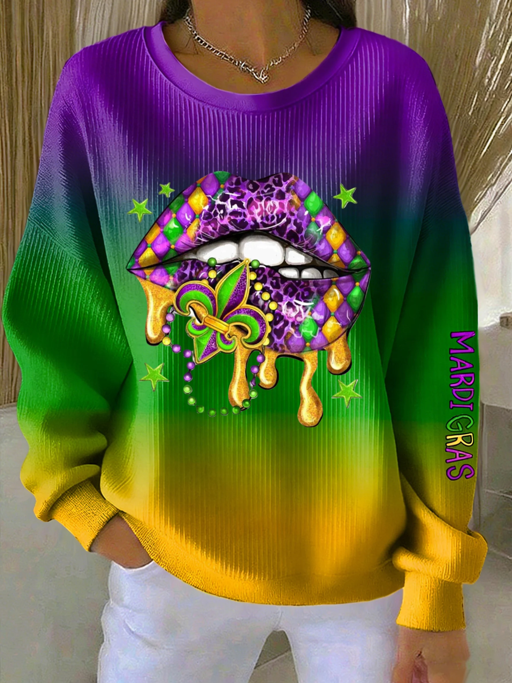Women's Casual Carnival Gradient Sweatshirt