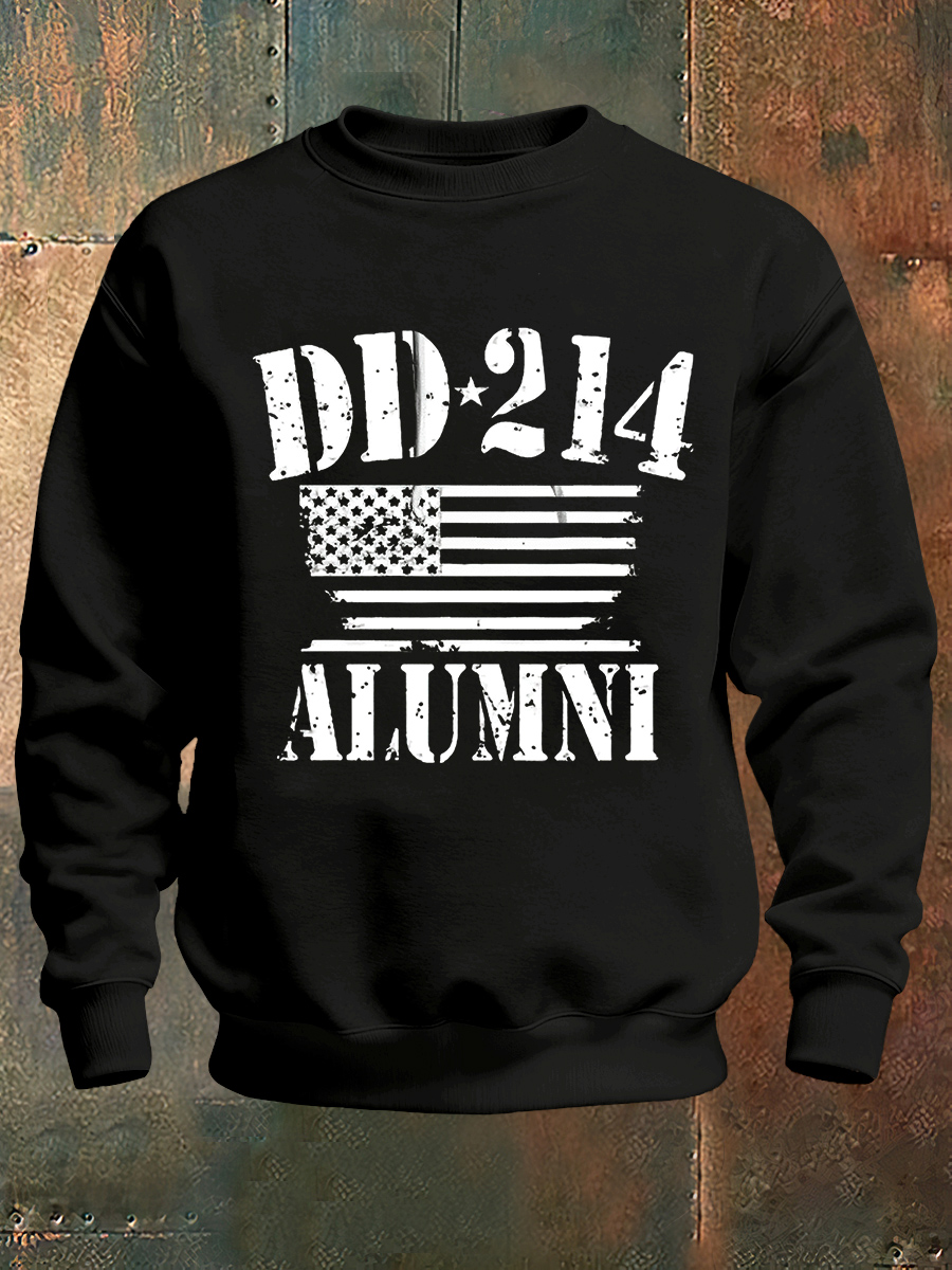 DD-214 Alumni Print 100% 300g CottonCrew Neck Sweatshirt
