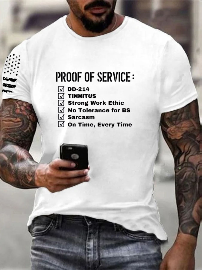 Proof Of Service Pattern100% Cotton T-Shirt