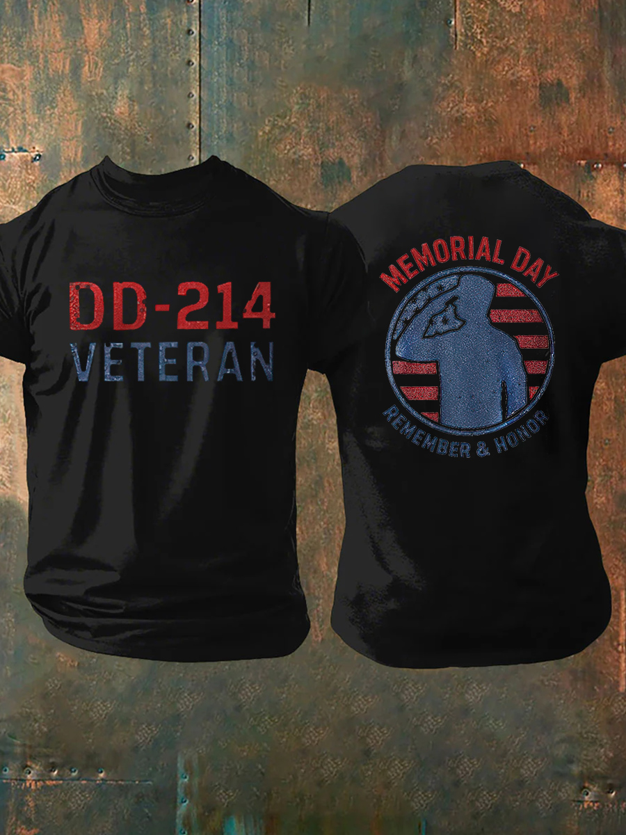 DD-214 Veteran Print 100% Cotton T-Shirt