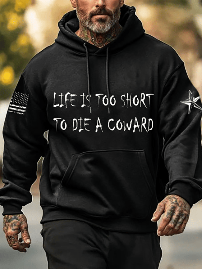 Men's DD-214 COWARD Casual Print Hoodie