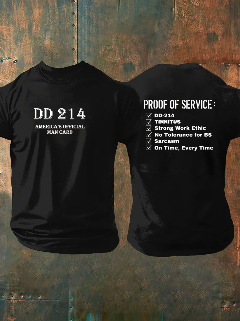 DD214 Proof Of Service Pattern100% Cotton T-Shirt