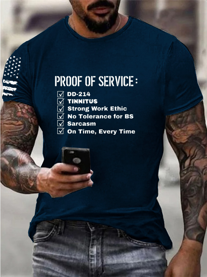 Proof Of Service Pattern100% Cotton T-Shirt