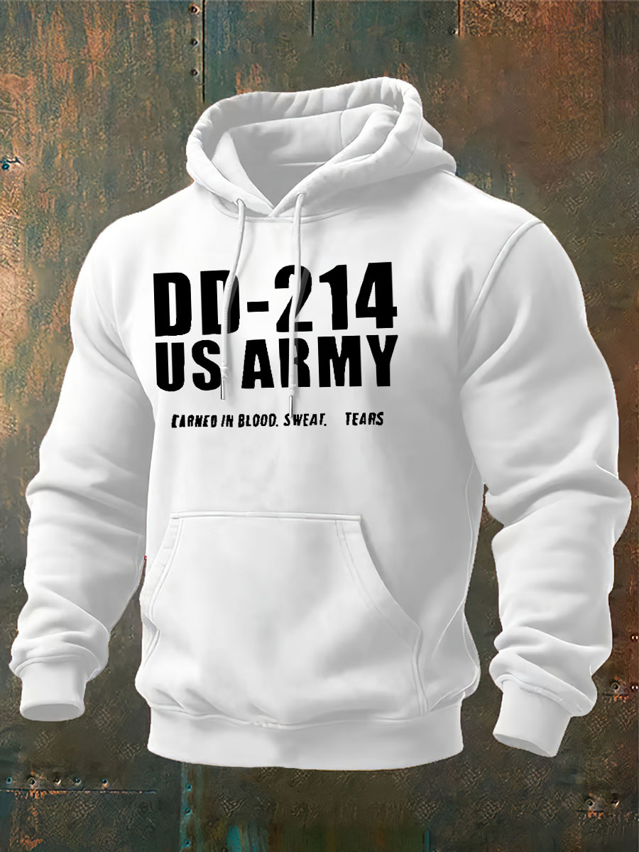 Men's DD-214 US Army Printed Cotton Classic Hoodie