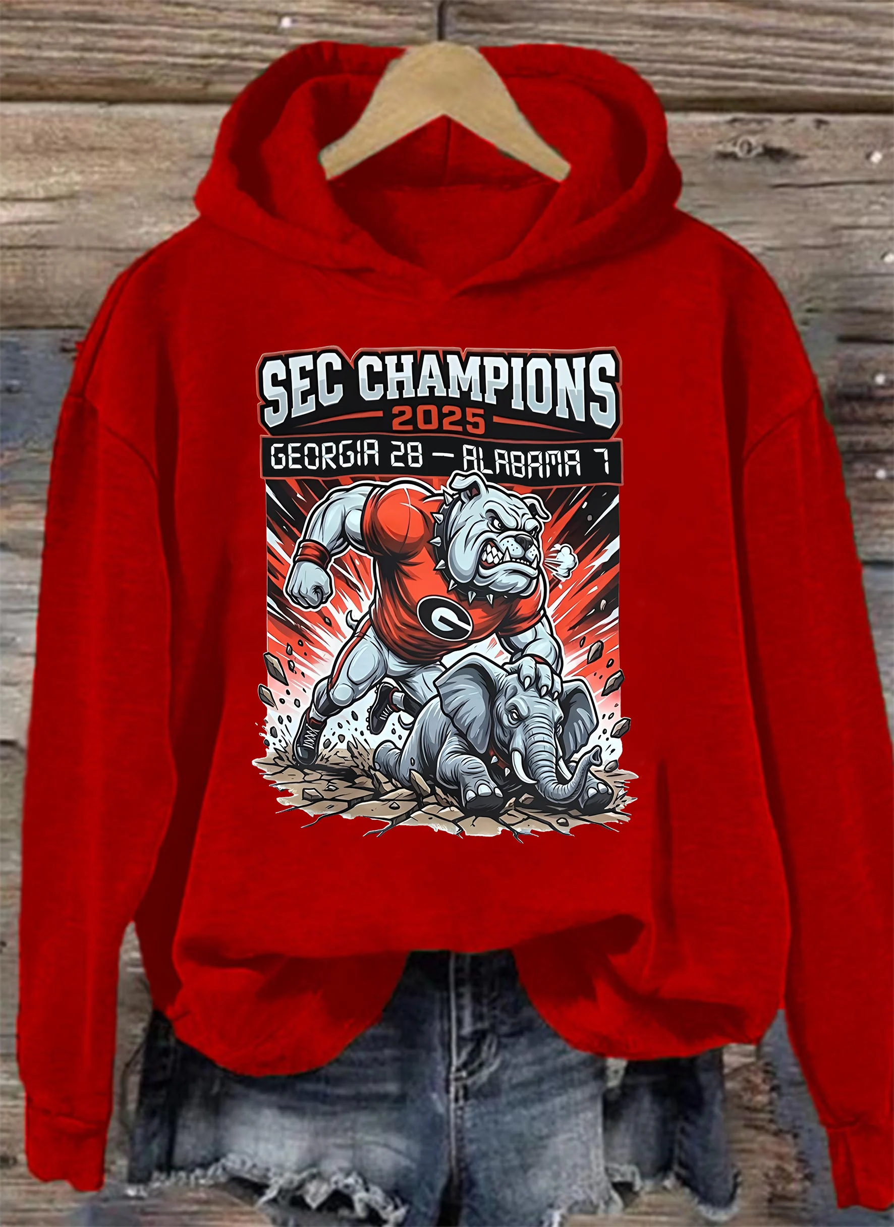 Women's  SEC CHAMPIONS 2025 Print  Hoodie