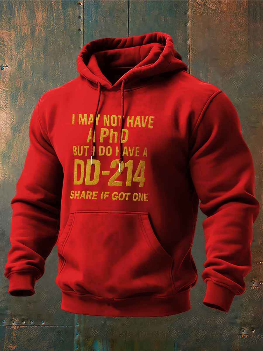 I Do Have A DD-214 Print Classic Cotton Hoodie