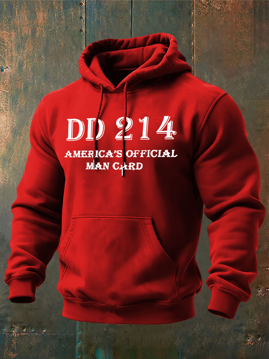 DD214 America Official Man Card Printed Cotton Classic Hoodie