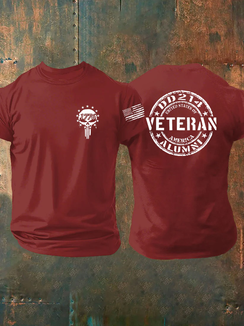 DD214 Veteran Alumni  Pattern100% Cotton T-Shirt