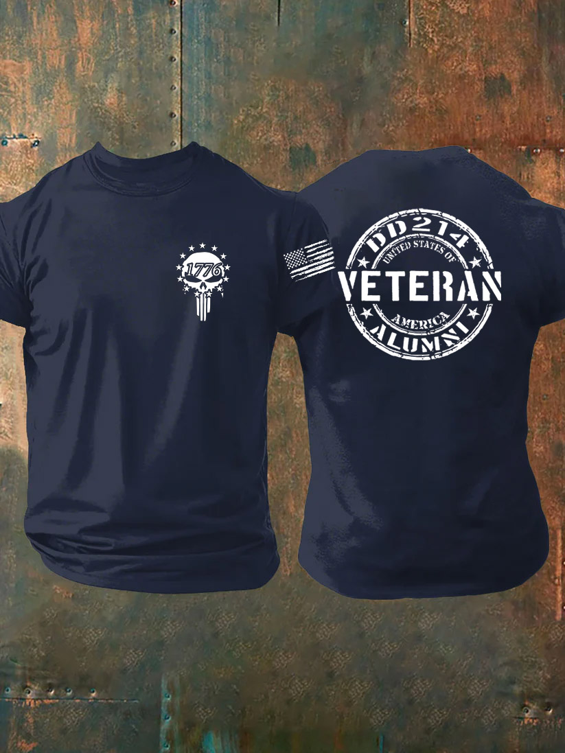 DD214 Veteran Alumni  Pattern100% Cotton T-Shirt