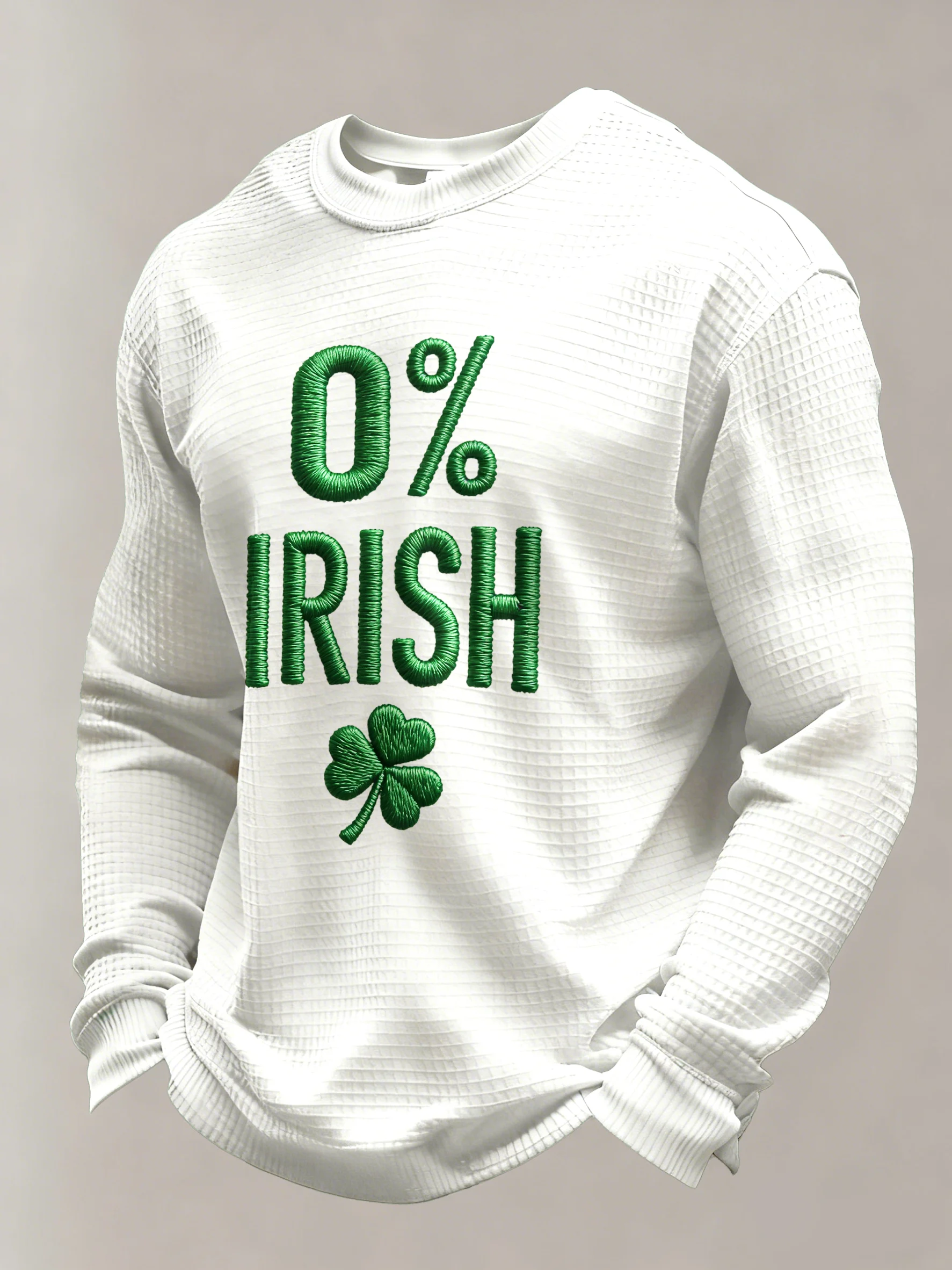 Men's Saint Patrick Printed Casual Long-Sleeved Top