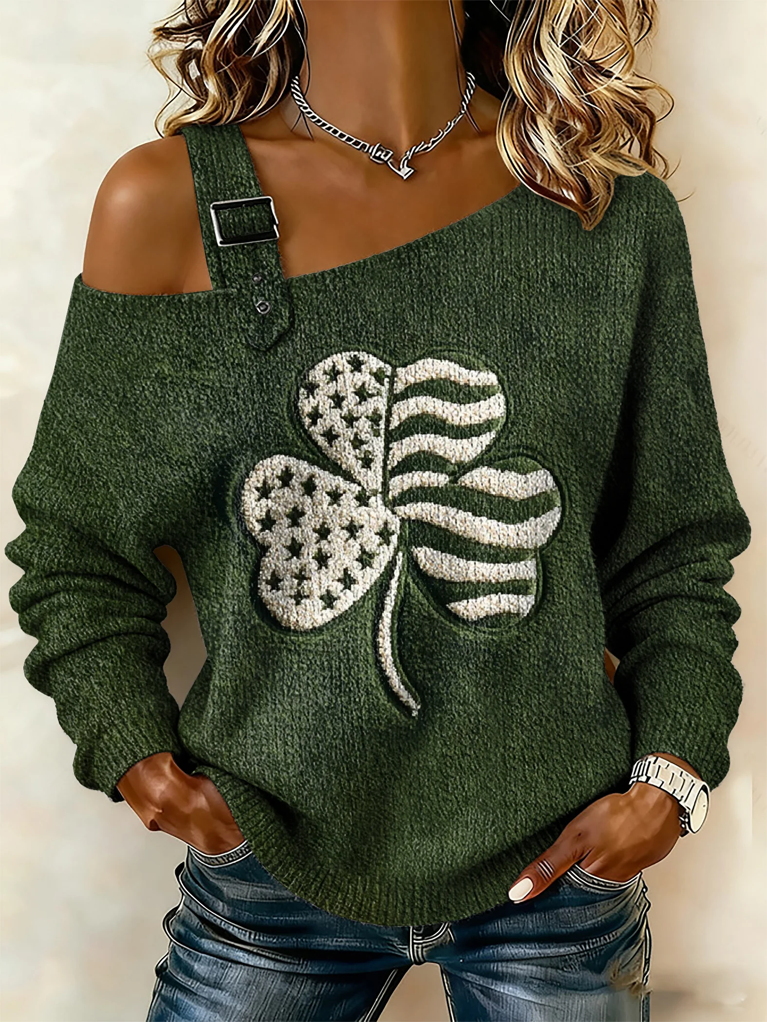Women'S Casual St. Patrick'S Day Printed Top