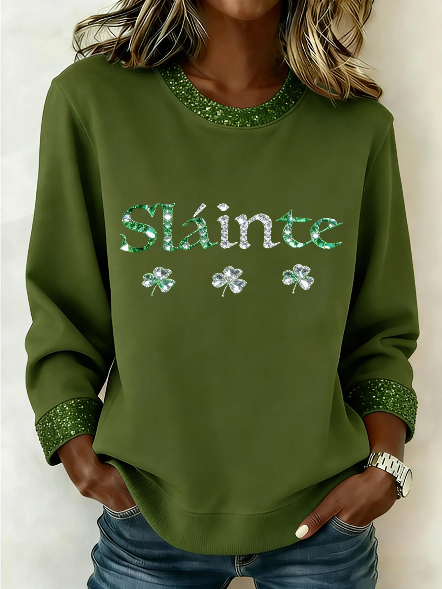 Women's St. Patrick's Day Print Casual Sweatshirt