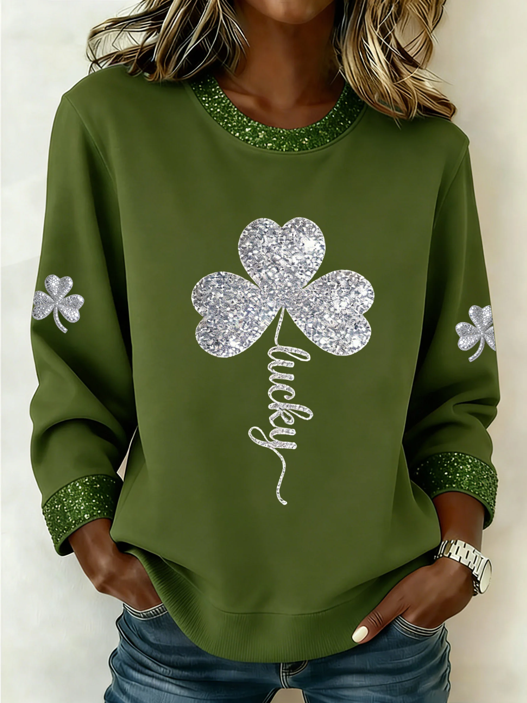 Women's St. Patrick's Day Print Casual Sweatshirt