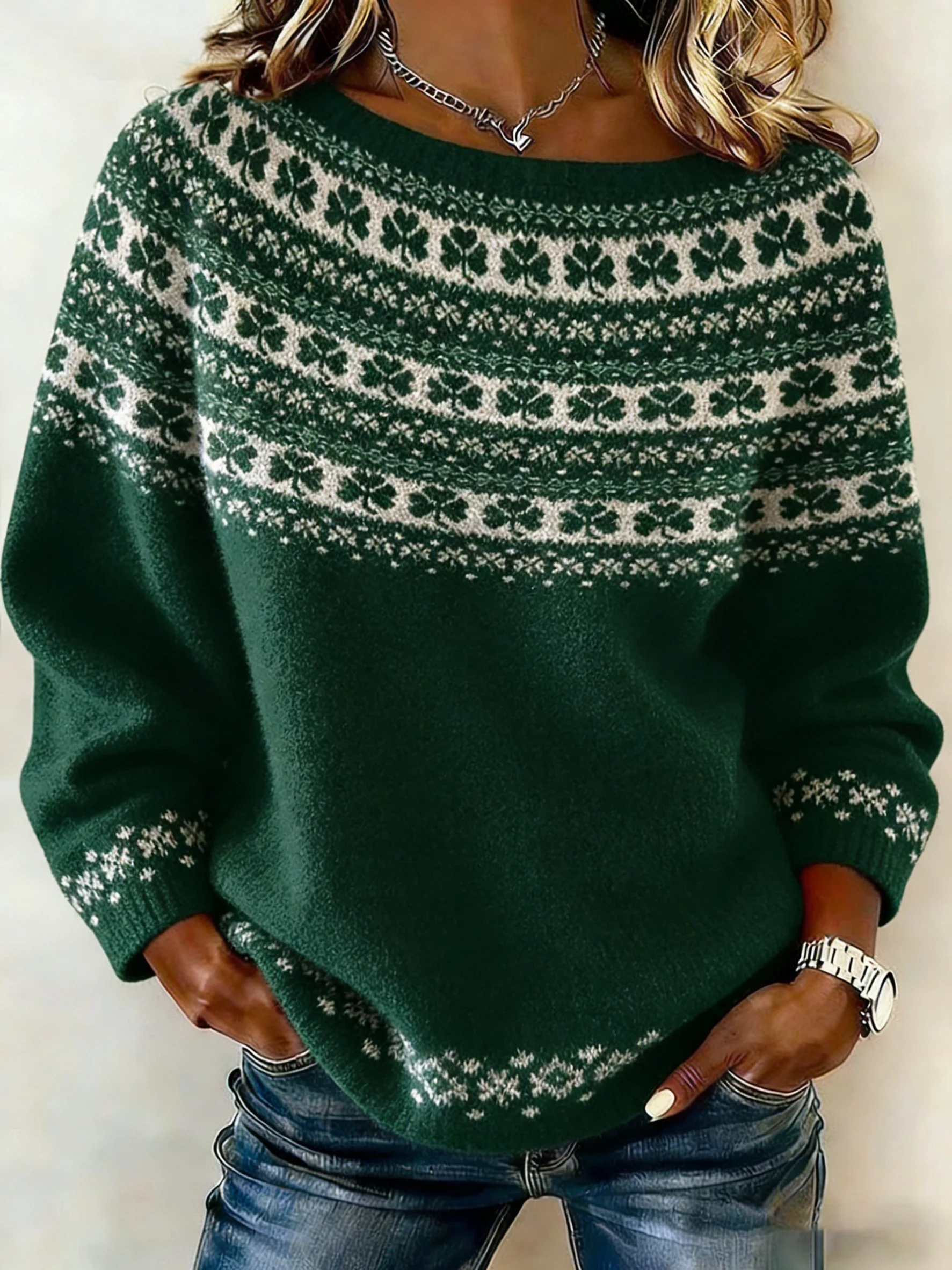 Women's St. Patrick's Day Knitted Top