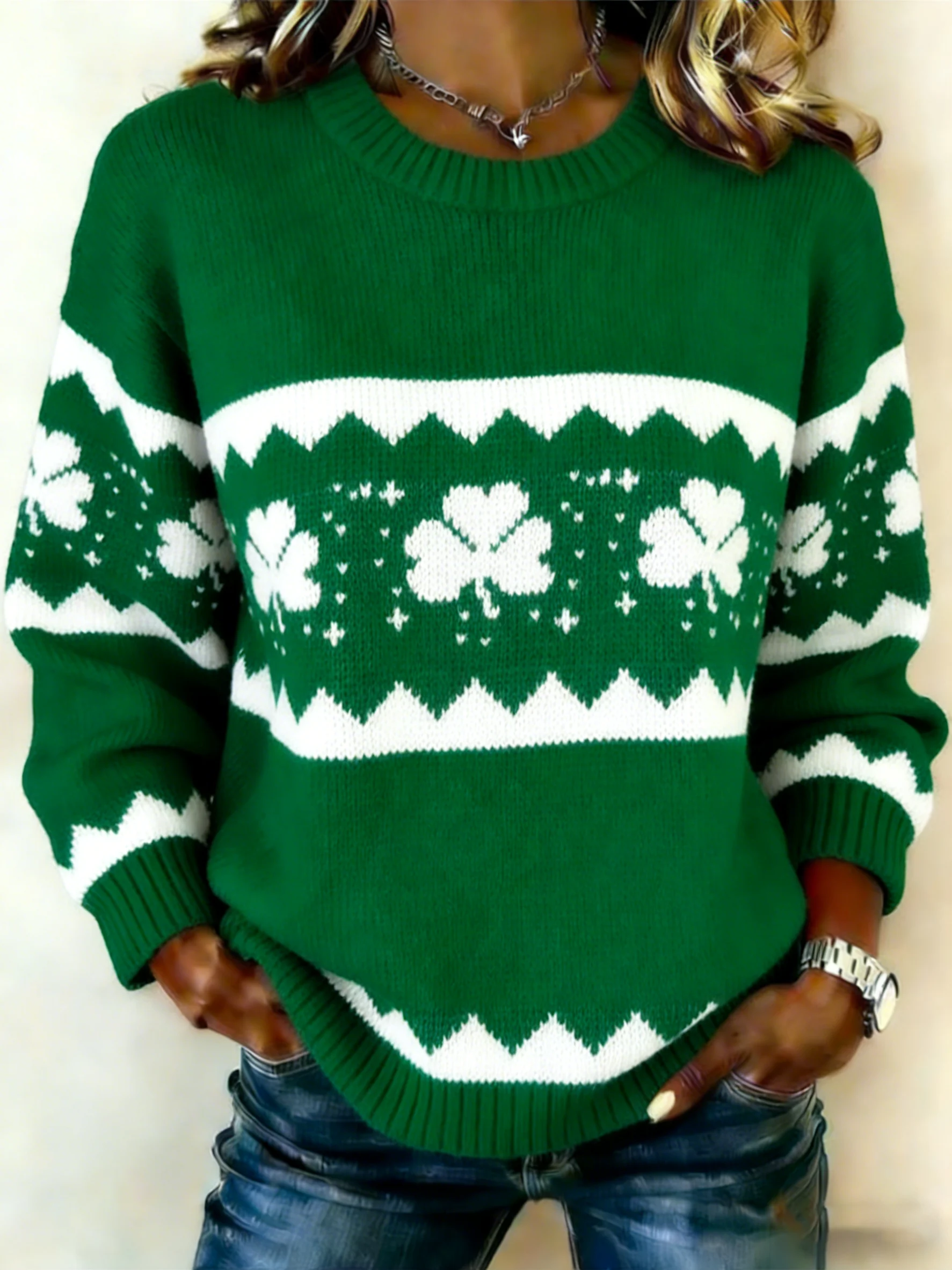 Women's St. Patrick's Day Knitted Top