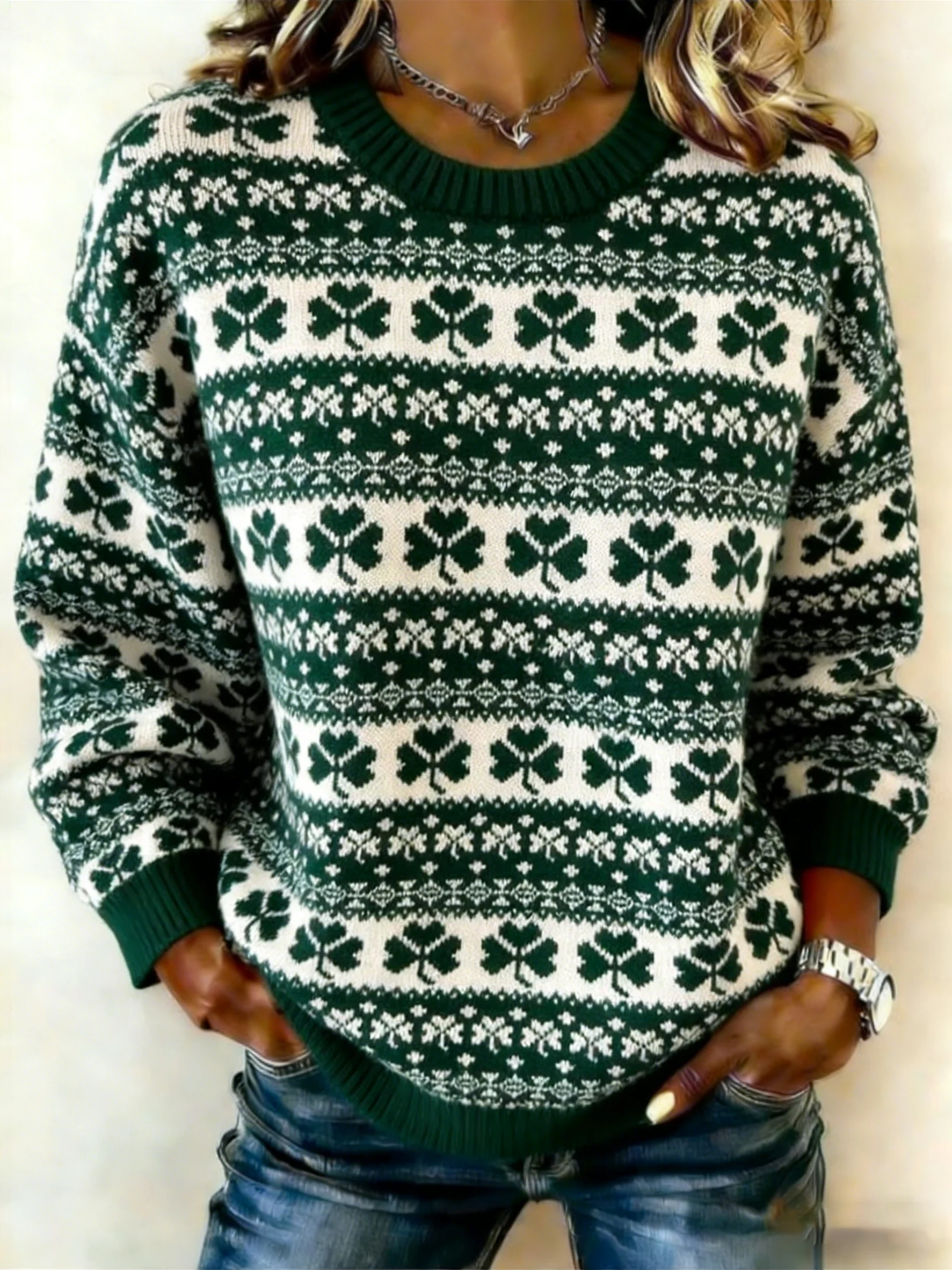 Women's St. Patrick's Day Knitted Top