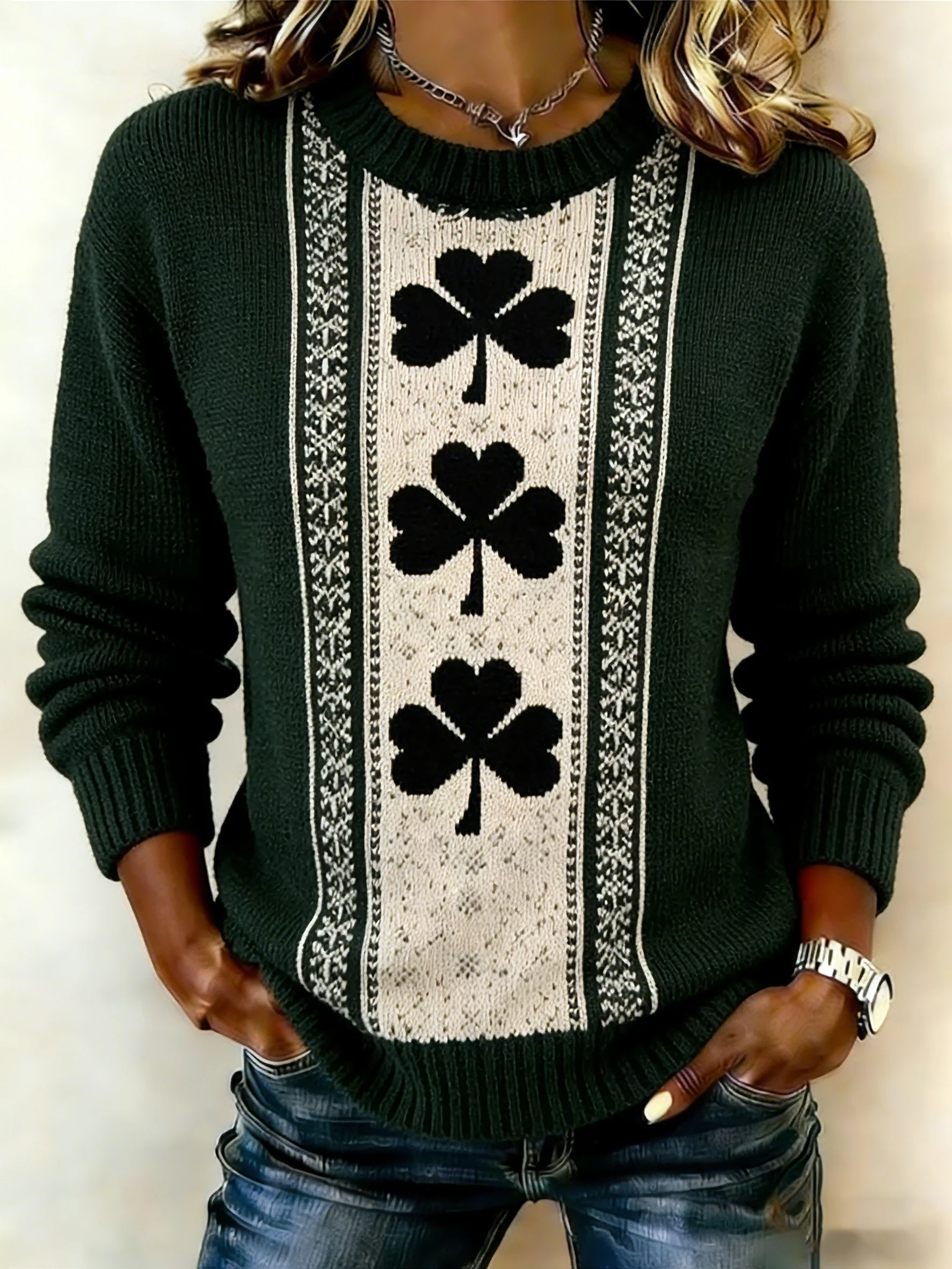 Women's St. Patrick's Day Knitted Top