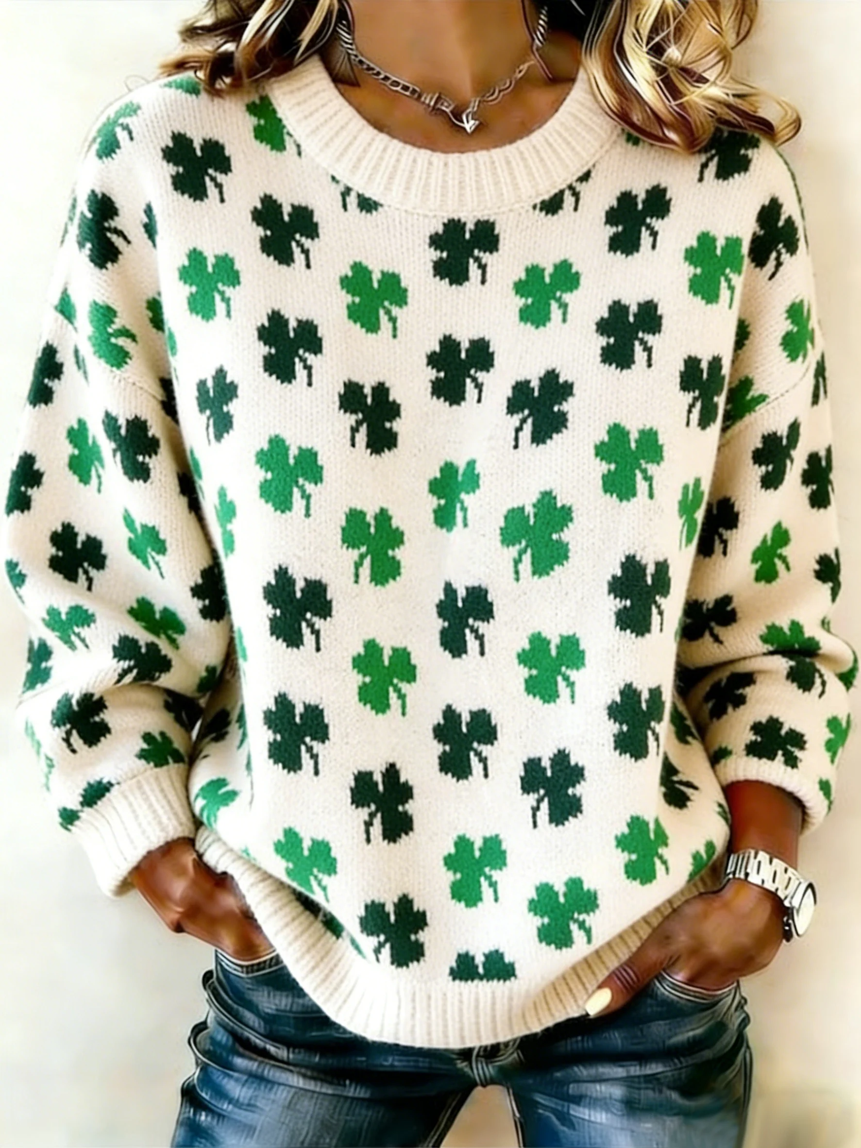 Women's Saint Pao Print Knit Sweater