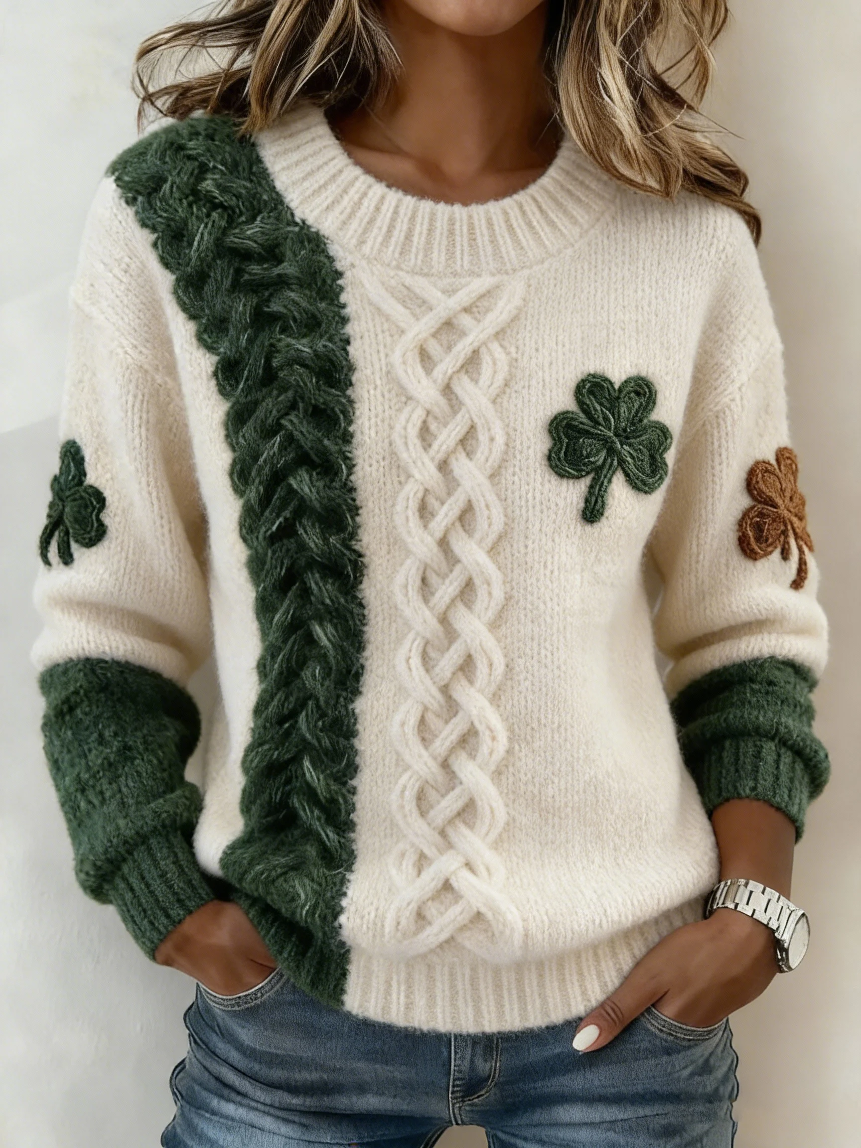 Women's St. Patrick's Day Knit Sweatshirt