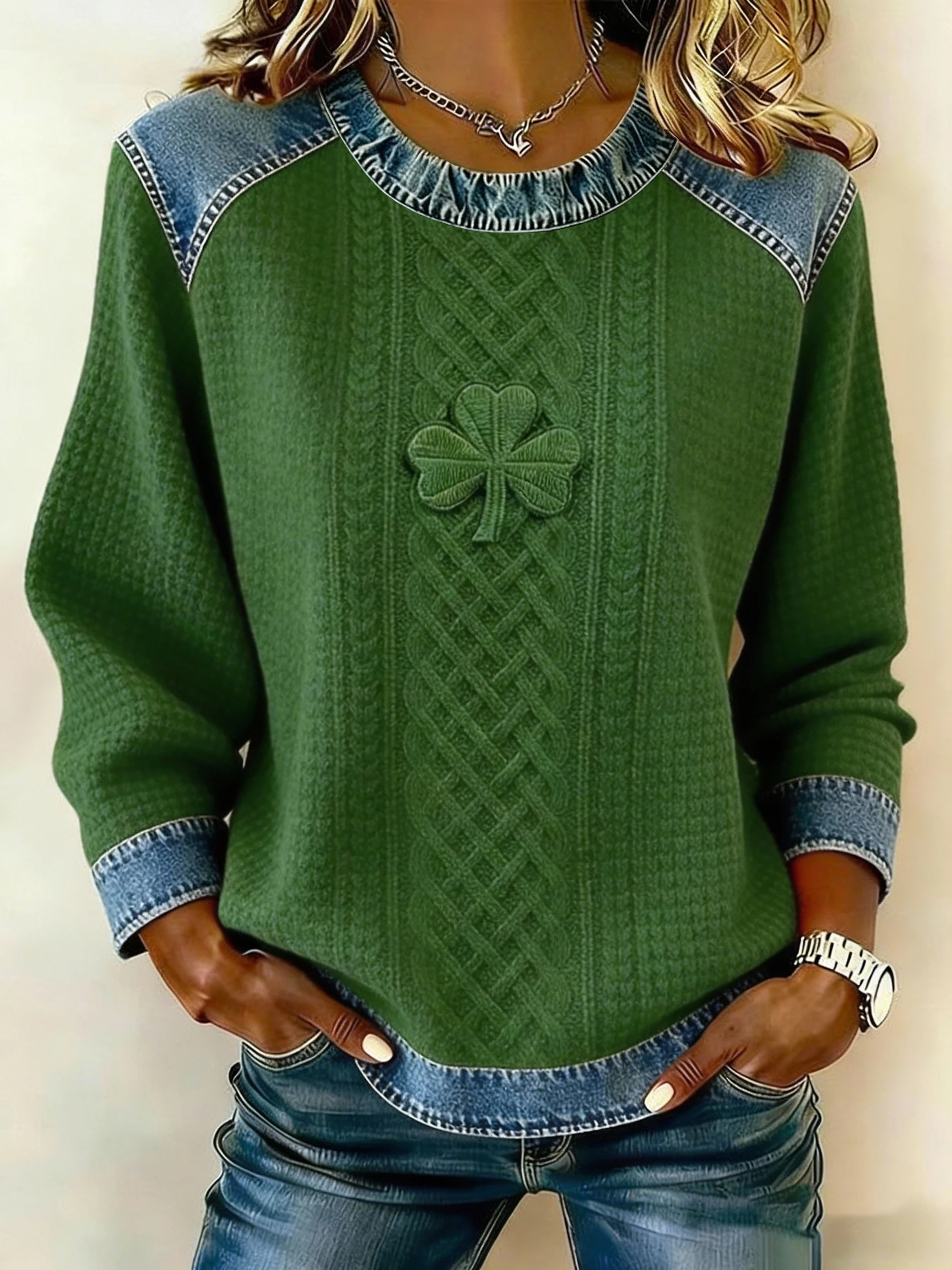 Women's St. Patrick's Day Print Casual Sweatshirt
