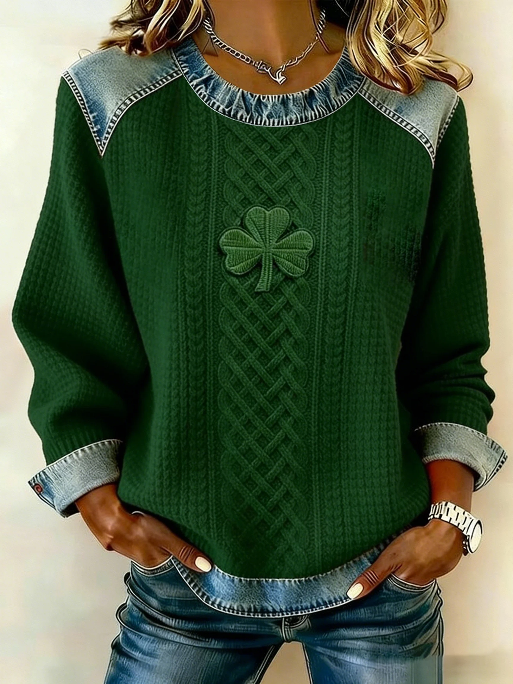 Women's St. Patrick's Day Print Casual Sweatshirt