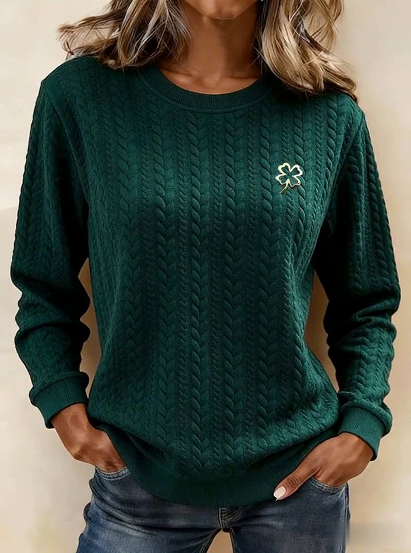 Women'S Casual Textured Sweatshirt