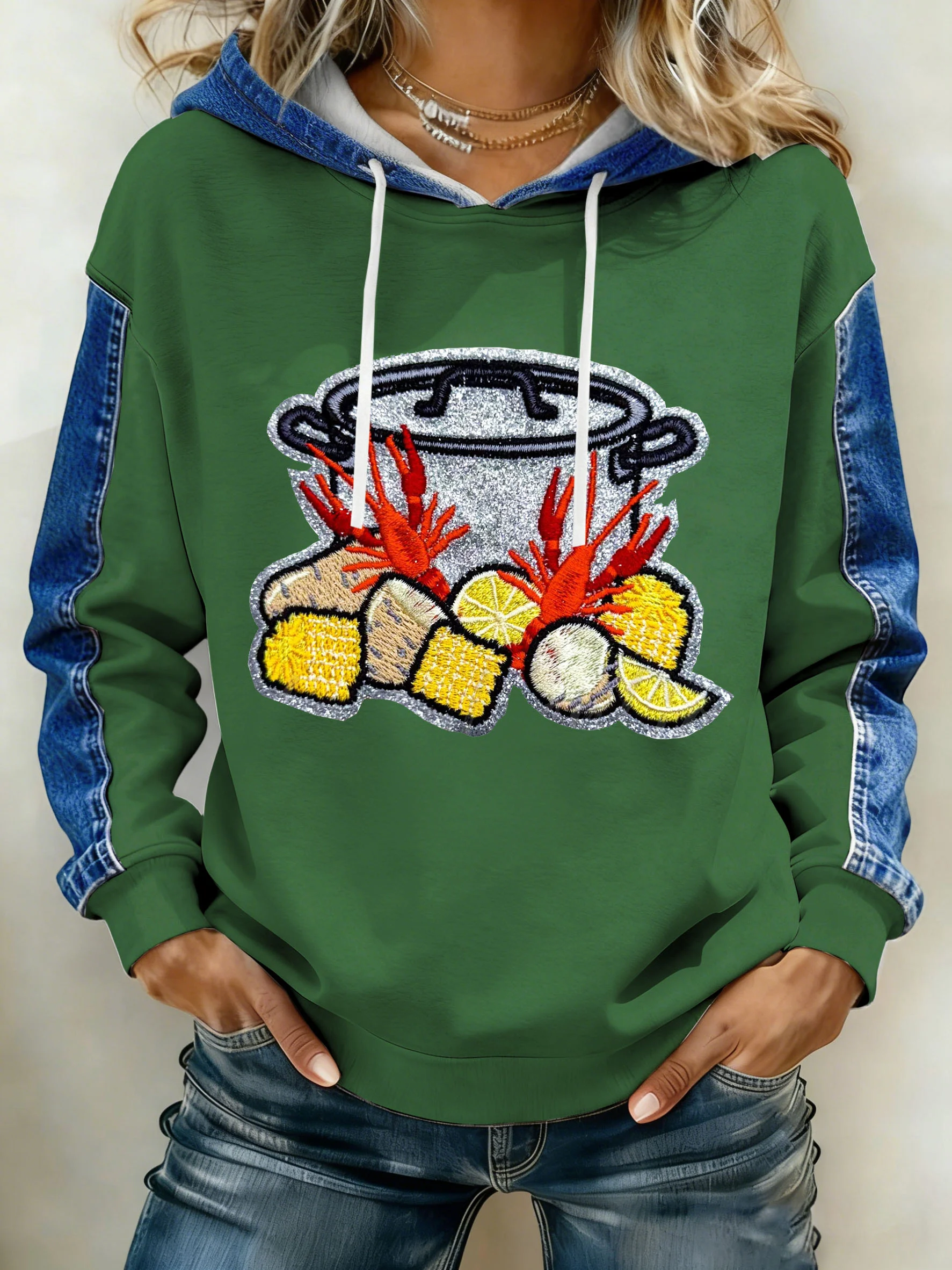 Women's Mardi Gras Print Hoodie