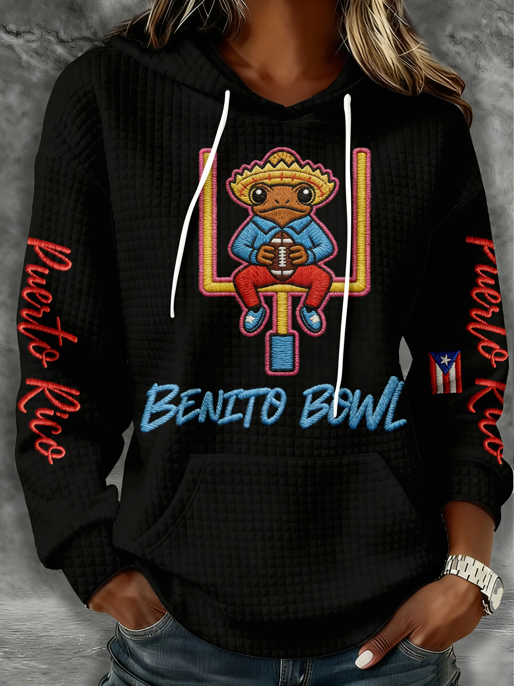 Puerto Rico Printed Hooded Sweatshirt