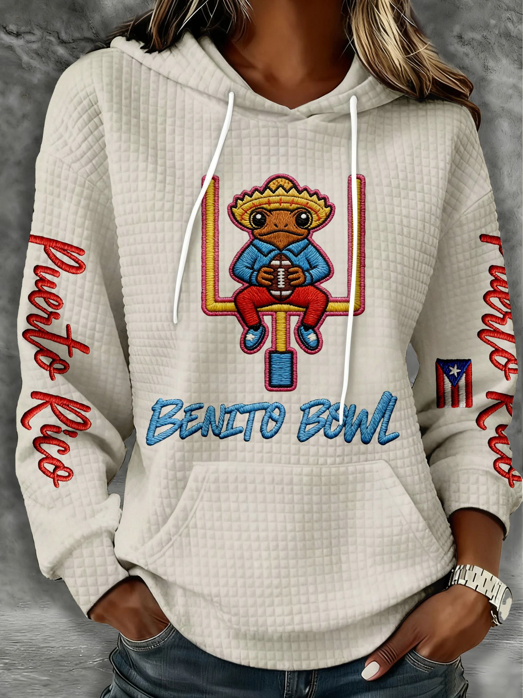 Puerto Rico Printed Hooded Sweatshirt