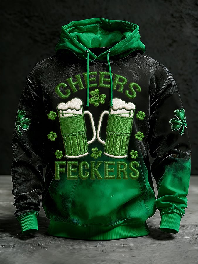 Men's Winter St. Patrick's Day Printed Hoodie