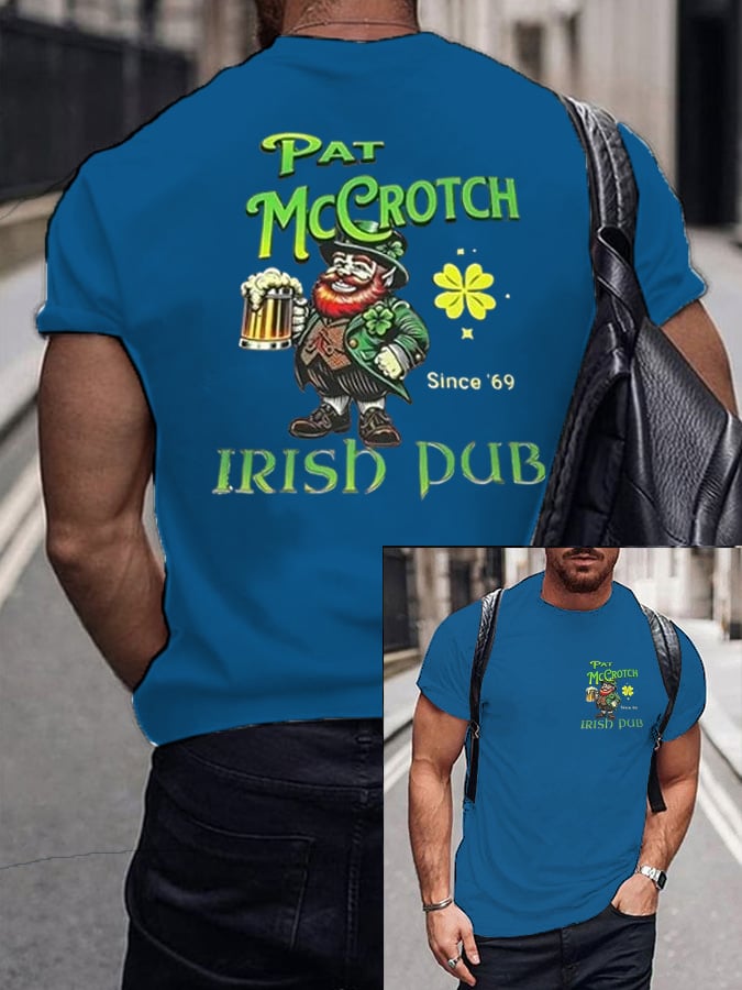 Men's St. Patrick's Day Printed Casual Crew Neck T-shirt