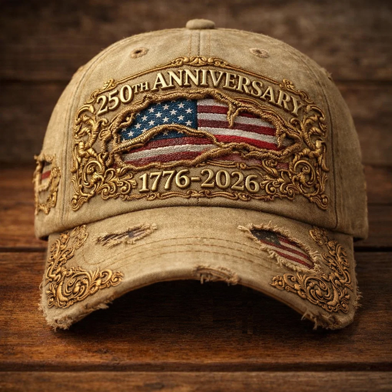 US Vintage 250th Anniversary Printed Hat
