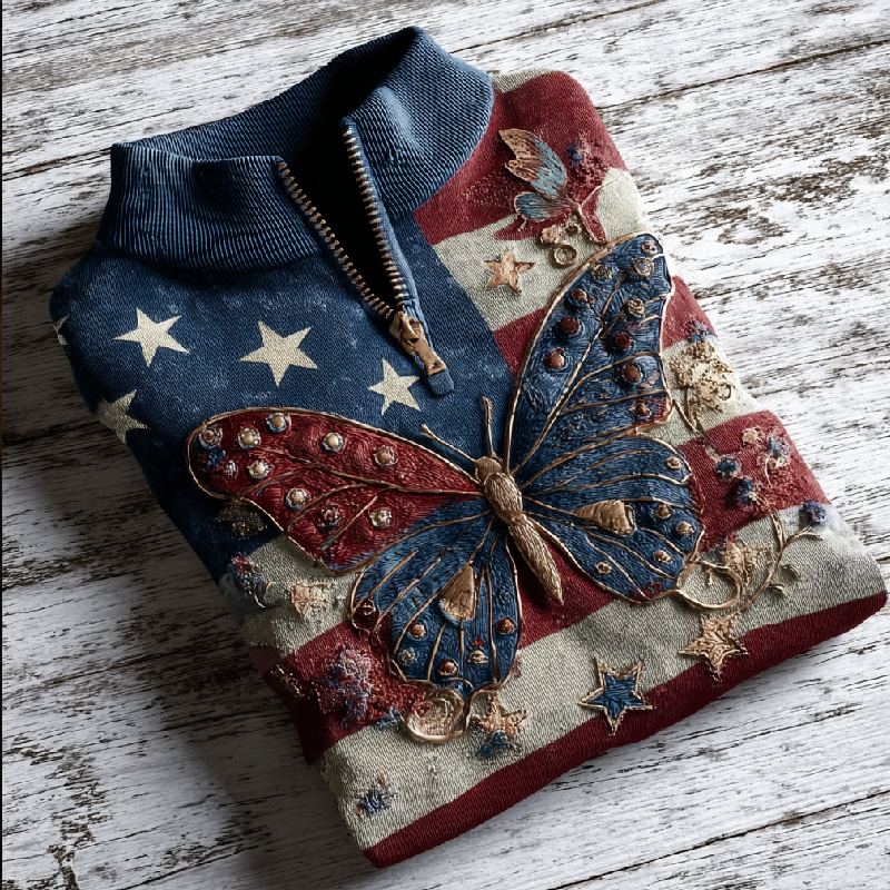 US 250th Anniversary Casual Zip-Up Sweatshirt