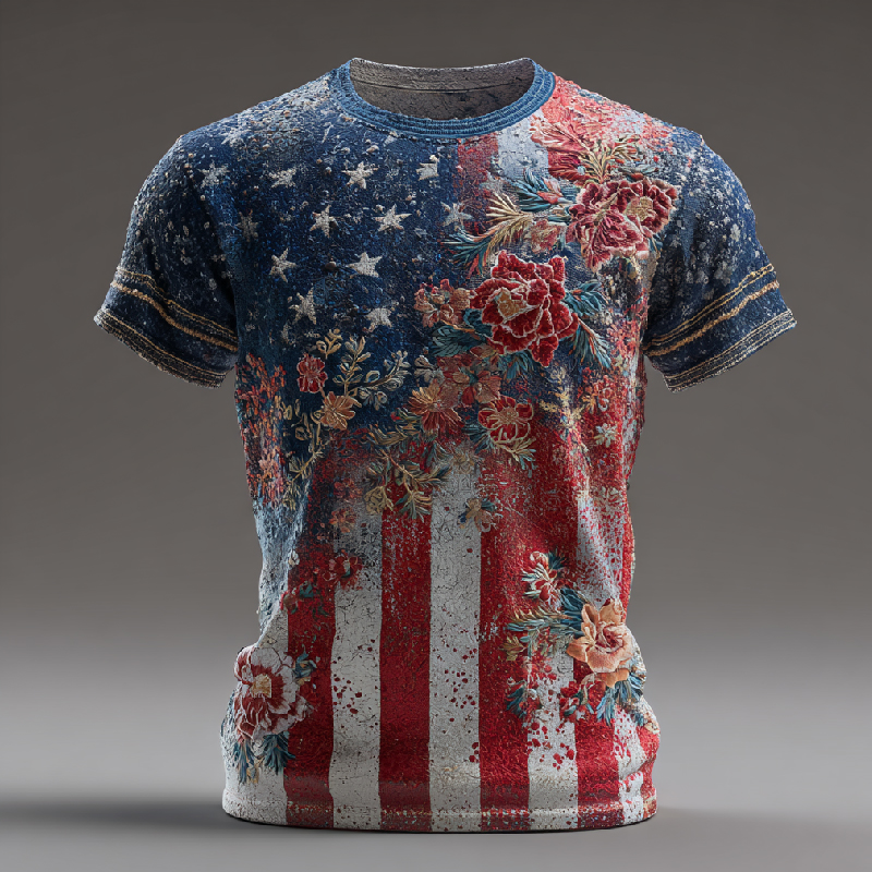 US 250th Anniversary Art Print Short-Sleeve T-Shirt