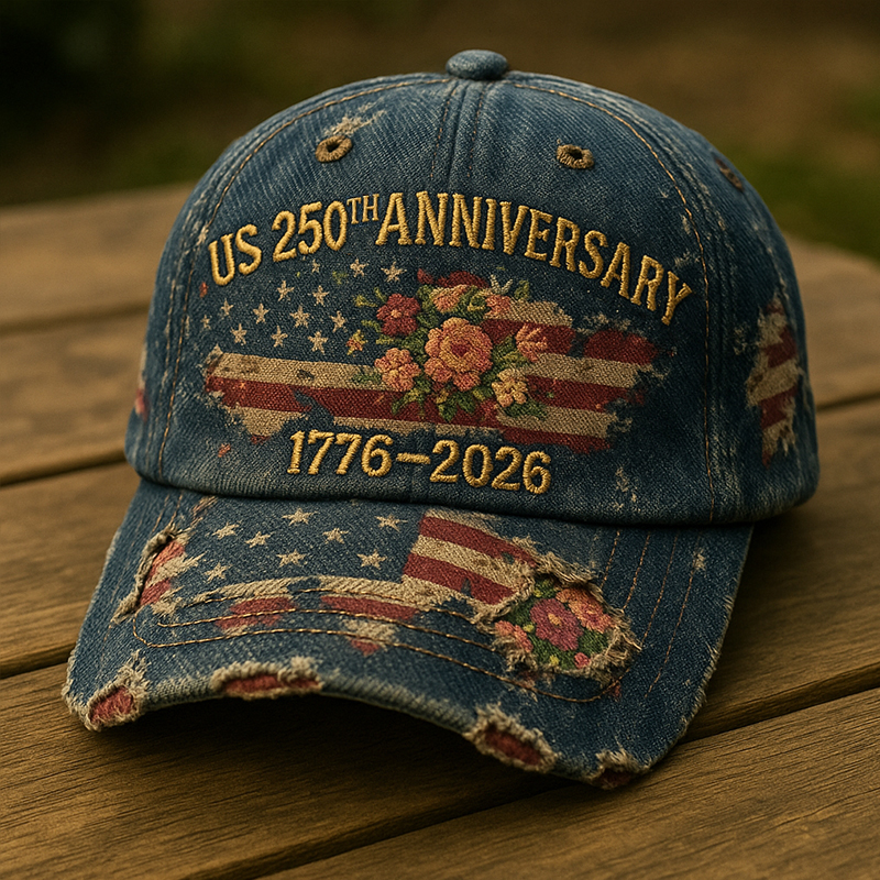 US 250th Anniversary Vintage Printed Hat