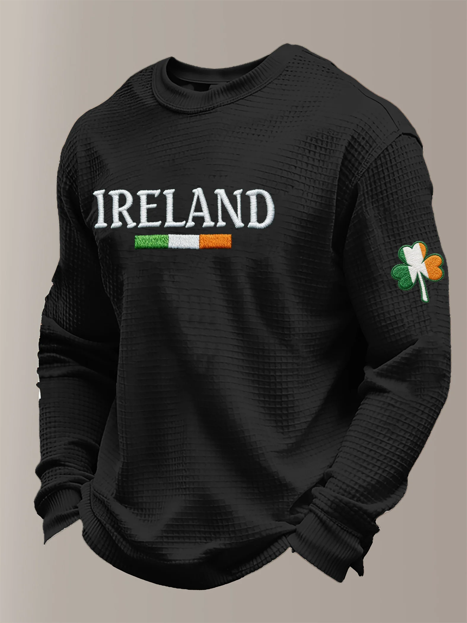 Men's St. Patrick's Day Printed Long-Sleeved T-shirt
