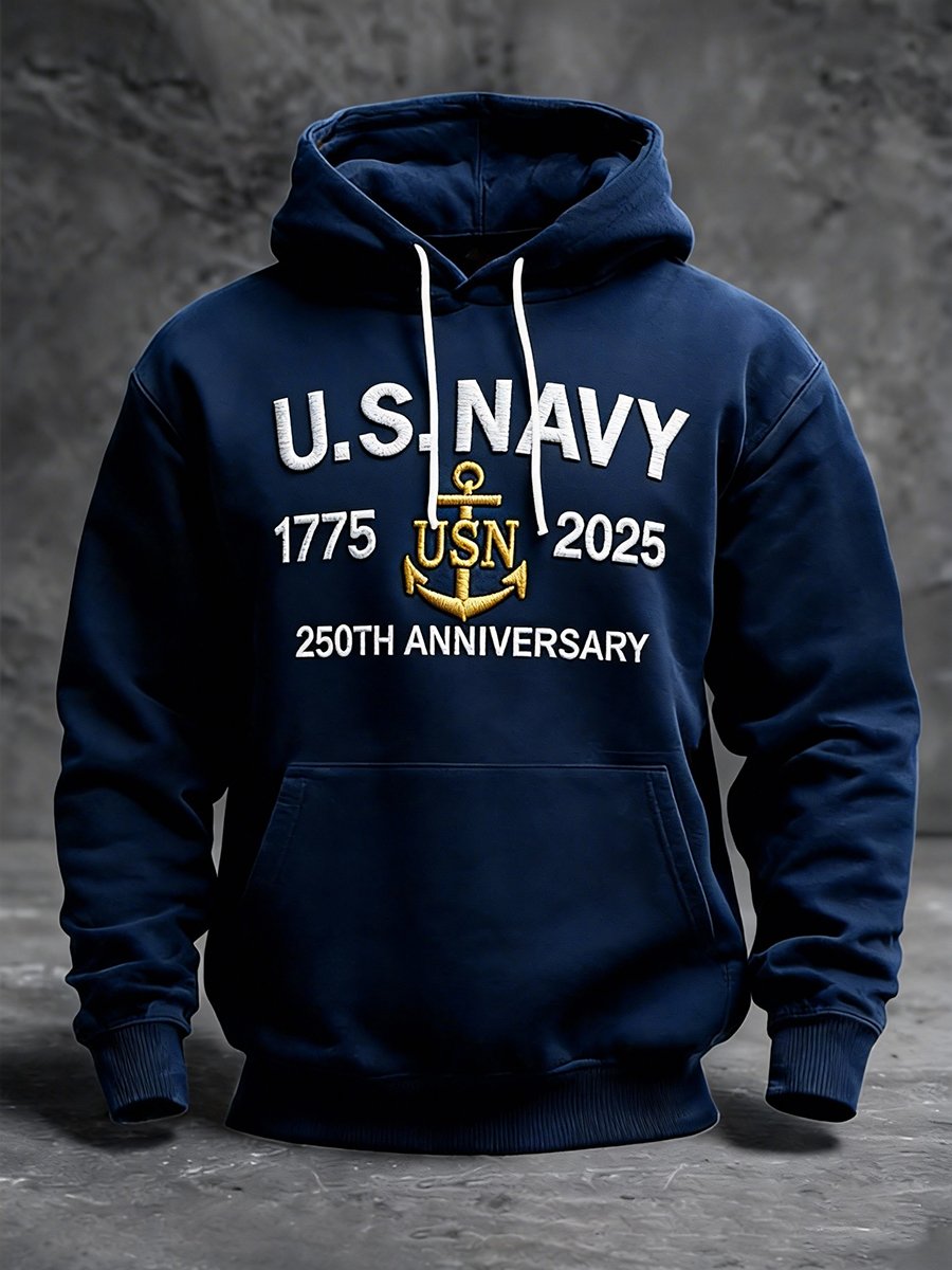Men's Vintage US Navy 250th Anniversary Hoodie