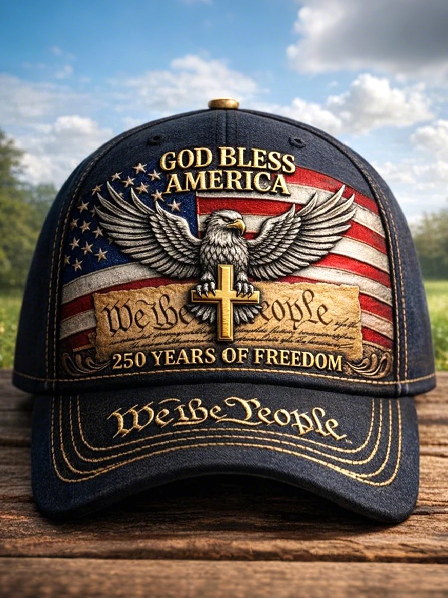 250th Anniversary of the Founding of the United States Printed Baseball Cap