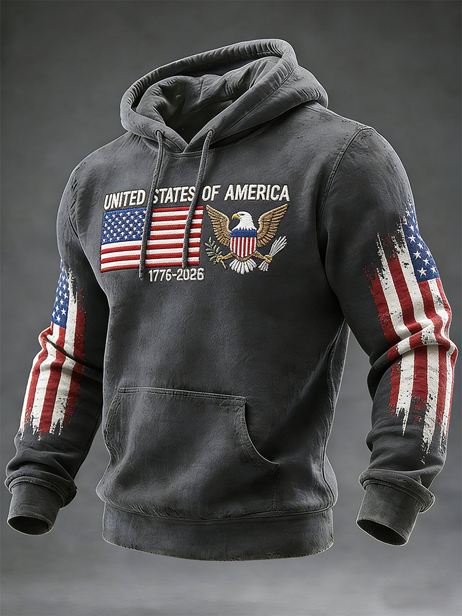 Men's Retro American 250th Anniversary Hoodie