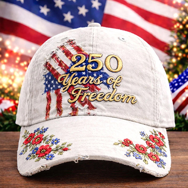 🏆Hand-Embroidered Artisan Cap💖US 250th Anniversary Casual Hat
