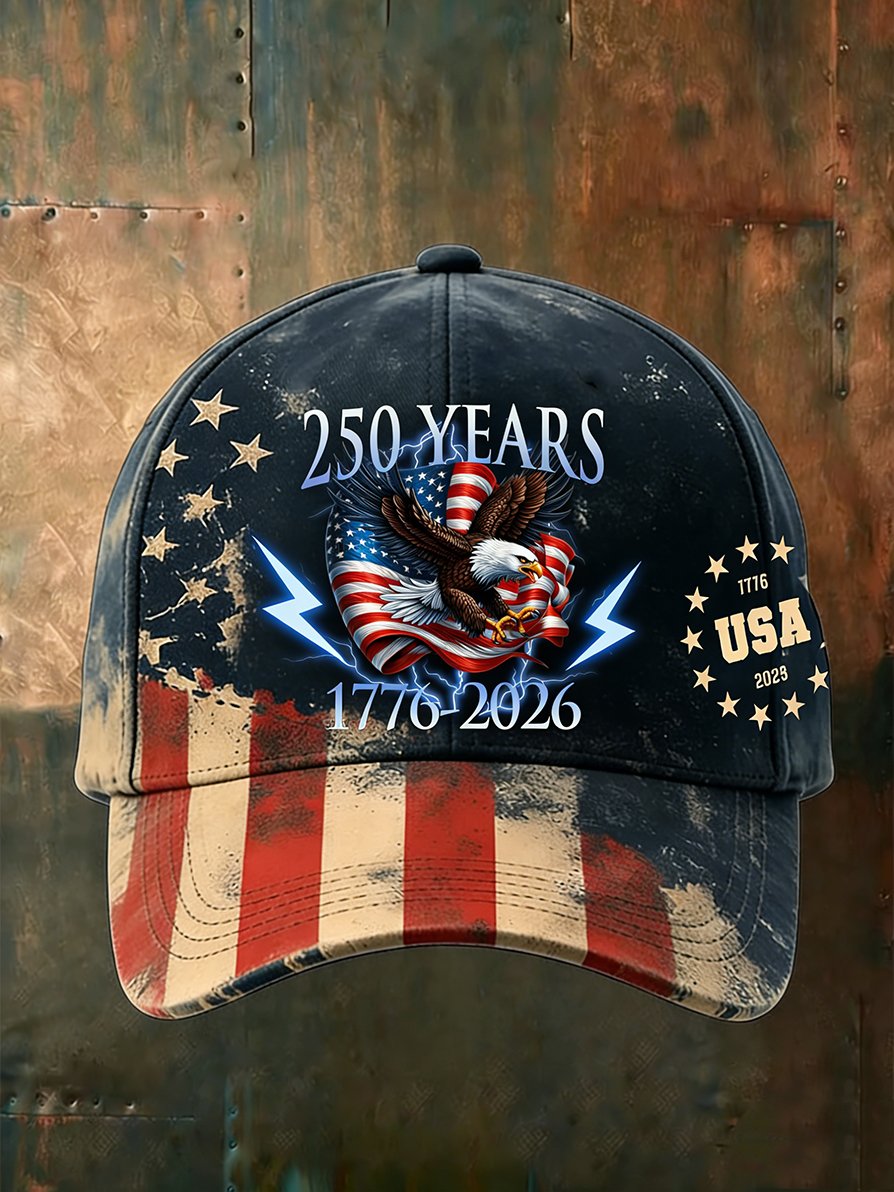 250th Anniversary of the Founding of the United States Printed Baseball Cap