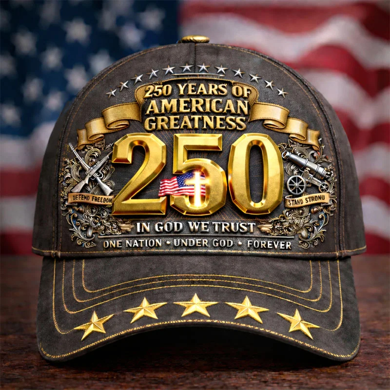 🏆Hand-Embroidered Artisan Cap💖US 250th Anniversary Casual Hat