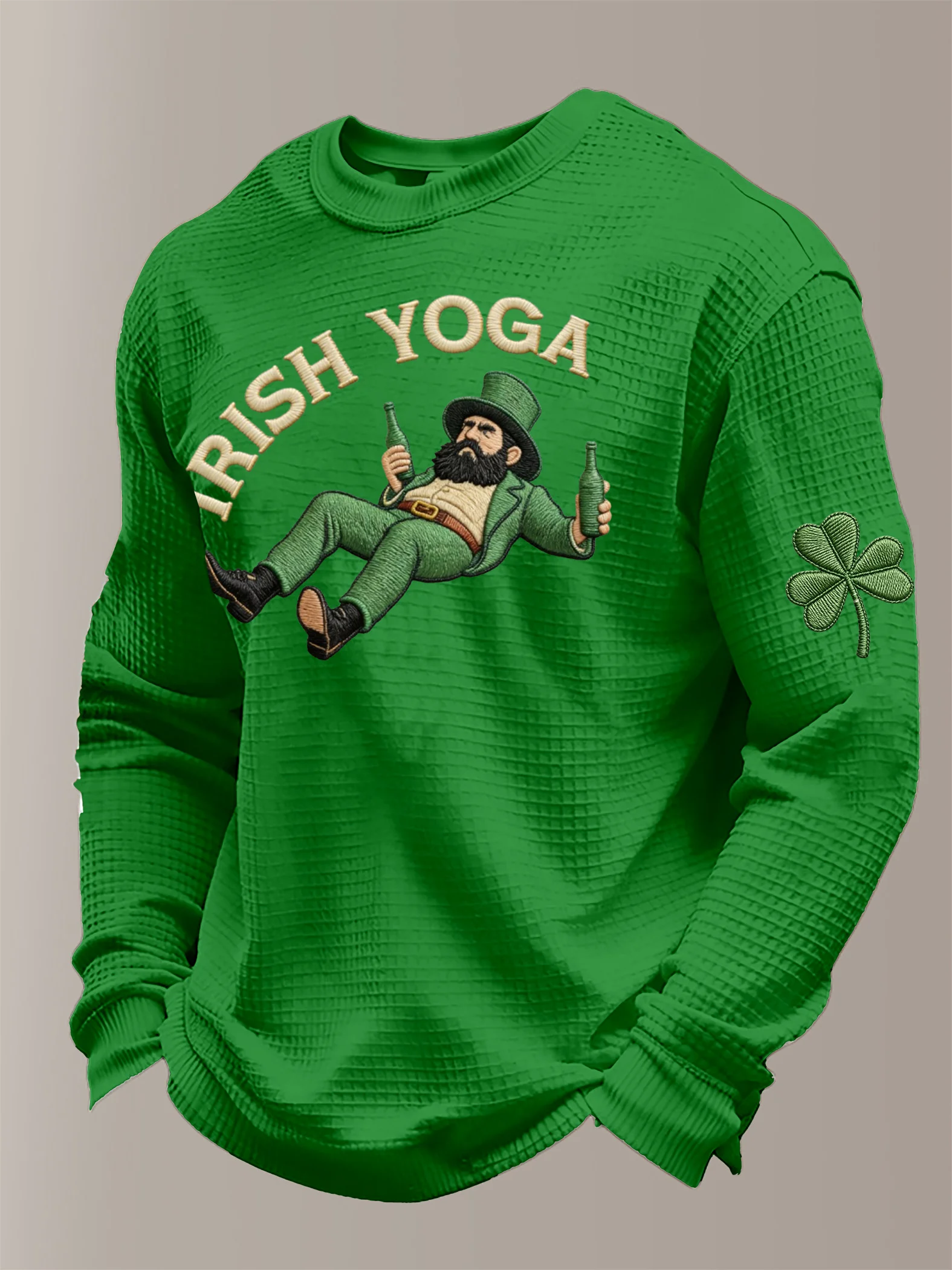 Men's St. Patrick's Day Printed Long-Sleeved T-shirt
