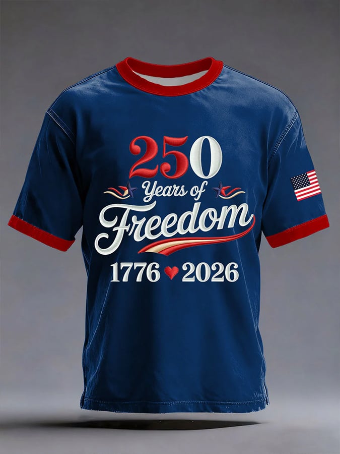 Men's 250th Anniversary of the United States Print Short Sleeve T-shirt