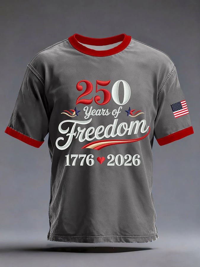 Men's 250th Anniversary of the United States Print Short Sleeve T-shirt